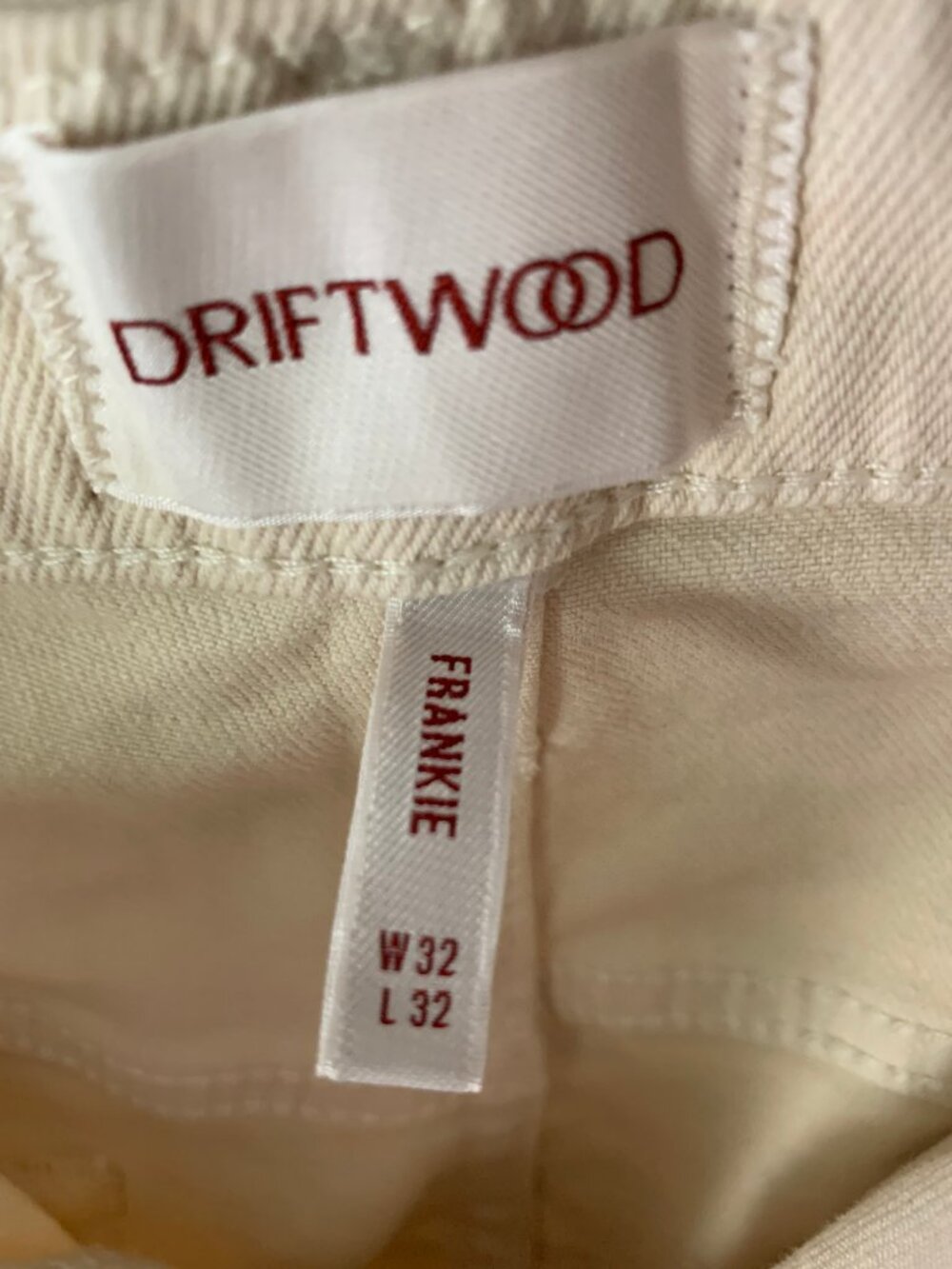 DRIFTWOOD Frankie by Free People Cream and navy embroidered Wide Leg Jeans - Picture 6 of 9